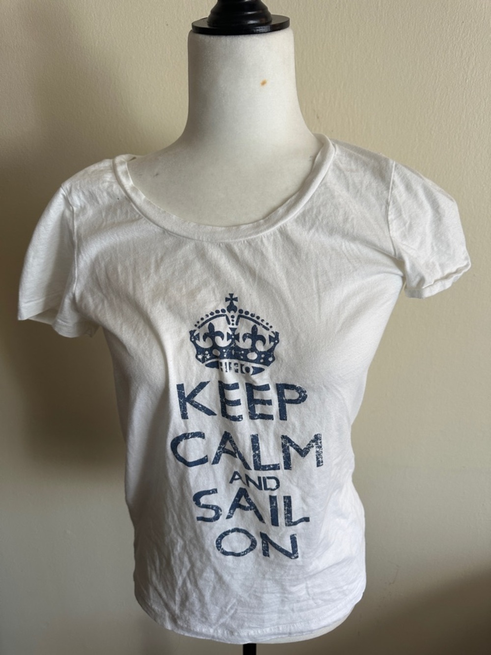 Keep Calm and Sail On Short Sleeve Tee - White